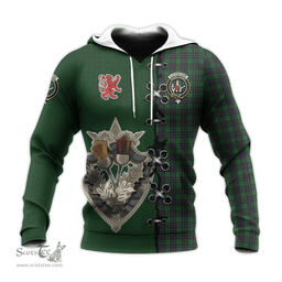 Scottish Elphinstone Clan Tartan Hoodie - Lion Rampant And Celtic Thistle Style Scottish Plaid Tartan Plaid