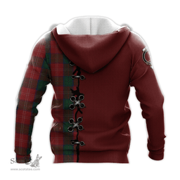 Scottish Chisholm Clan Tartan Hoodie - Lion Rampant And Celtic Thistle Style Scottish Plaid Tartan Plaid