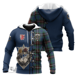 Scottish Fraser Hunting Ancient Clan Tartan Hoodie - Lion Rampant And Celtic Thistle Style Scottish Plaid Tartan Plaid