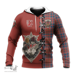 Scottish Cameron of Lochiel Ancient Clan Tartan Hoodie - Lion Rampant And Celtic Thistle Style Scottish Plaid Tartan Plaid