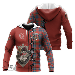 Scottish Cameron of Lochiel Ancient Clan Tartan Hoodie - Lion Rampant And Celtic Thistle Style Scottish Plaid Tartan Plaid