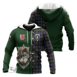 Scottish Fleming Clan Tartan Hoodie - Lion Rampant And Celtic Thistle Style Scottish Plaid Tartan Plaid