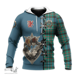 Scottish Ferguson Ancient Clan Tartan Hoodie - Lion Rampant And Celtic Thistle Style Scottish Plaid Tartan Plaid