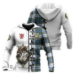 Scottish Campbell Dress Clan Tartan Hoodie - Lion Rampant And Celtic Thistle Style Scottish Plaid Tartan Plaid