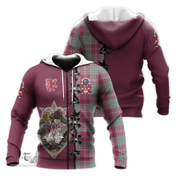 Scottish Crawford Ancient of NewZealand Clan Tartan Hoodie - Lion Rampant And Celtic Thistle Style Scottish Plaid Tartan Plaid