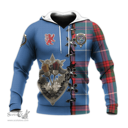 Scottish Crichton Clan Tartan Hoodie - Lion Rampant And Celtic Thistle Style Scottish Plaid Tartan Plaid