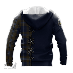 Scottish Douglas Brown Clan Tartan Hoodie - Lion Rampant And Celtic Thistle Style Scottish Plaid Tartan Plaid