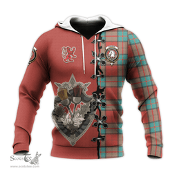 Scottish Dunbar Ancient Clan Tartan Hoodie - Lion Rampant And Celtic Thistle Style Scottish Plaid Tartan Plaid