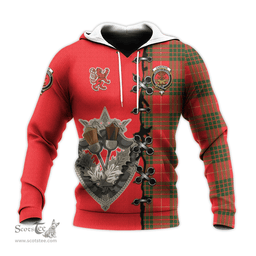Scottish Cameron Modern Clan Tartan Hoodie - Lion Rampant And Celtic Thistle Style Scottish Plaid Tartan Plaid