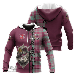 Scottish Crawford Ancient Clan Tartan Hoodie - Lion Rampant And Celtic Thistle Style Scottish Plaid Tartan Plaid