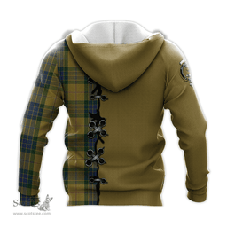 Scottish Fraser Yellow Clan Tartan Hoodie - Lion Rampant And Celtic Thistle Style Scottish Plaid Tartan Plaid