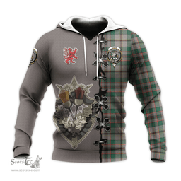 Scottish Craig Ancient Clan Tartan Hoodie - Lion Rampant And Celtic Thistle Style Scottish Plaid Tartan Plaid