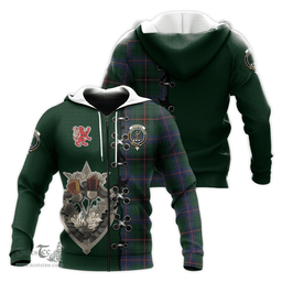 Scottish Davidson Modern Clan Tartan Hoodie - Lion Rampant And Celtic Thistle Style Scottish Plaid Tartan Plaid
