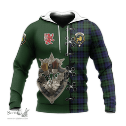 Scottish Campbell Modern Clan Tartan Hoodie - Lion Rampant And Celtic Thistle Style Scottish Plaid Tartan Plaid