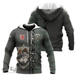 Scottish Craig Clan Tartan Hoodie - Lion Rampant And Celtic Thistle Style Scottish Plaid Tartan Plaid