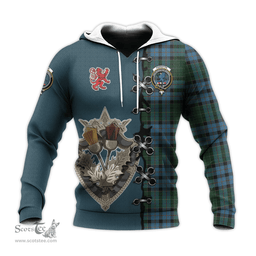 Scottish Forsyth Clan Tartan Hoodie - Lion Rampant And Celtic Thistle Style Scottish Plaid Tartan Plaid