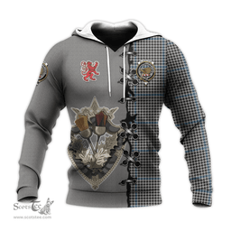 Scottish Gladstone Clan Tartan Hoodie - Lion Rampant And Celtic Thistle Style Scottish Plaid Tartan Plaid
