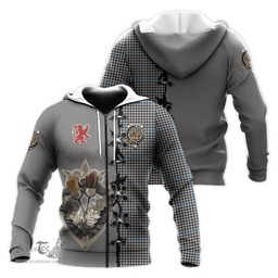 Scottish Gladstone Clan Tartan Hoodie - Lion Rampant And Celtic Thistle Style Scottish Plaid Tartan Plaid
