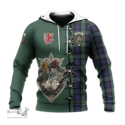 Scottish MacKenzie Hunting Green Clan Tartan Hoodie - Lion Rampant And Celtic Thistle Style Scottish Plaid Tartan Plaid