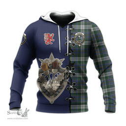 Scottish MacInnes Dress Clan Tartan Hoodie - Lion Rampant And Celtic Thistle Style Scottish Plaid Tartan Plaid