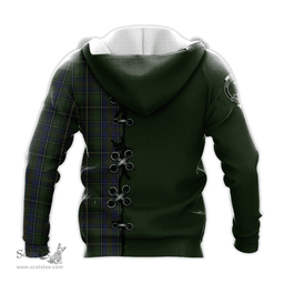 Scottish MacInnes Clan Tartan Hoodie - Lion Rampant And Celtic Thistle Style Scottish Plaid Tartan Plaid