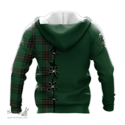 Scottish Kirkcaldy Clan Tartan Hoodie - Lion Rampant And Celtic Thistle Style Scottish Plaid Tartan Plaid