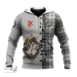 Scottish Glendinning Clan Tartan Hoodie - Lion Rampant And Celtic Thistle Style Scottish Plaid Tartan Plaid