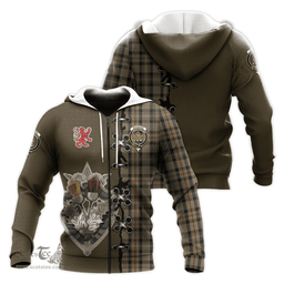 Scottish MacKenzie Hunting Clan Tartan Hoodie - Lion Rampant And Celtic Thistle Style Scottish Plaid Tartan Plaid