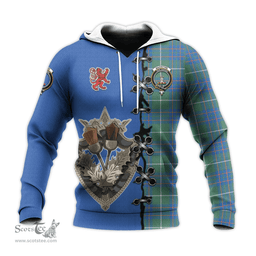 Scottish MacIntyre Hunting Ancient Clan Tartan Hoodie - Lion Rampant And Celtic Thistle Style Scottish Plaid Tartan Plaid