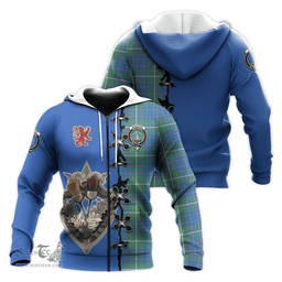Scottish MacIntyre Hunting Ancient Clan Tartan Hoodie - Lion Rampant And Celtic Thistle Style Scottish Plaid Tartan Plaid