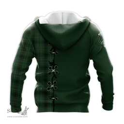 Scottish MacArthur Highland Clan Tartan Hoodie - Lion Rampant And Celtic Thistle Style Scottish Plaid Tartan Plaid