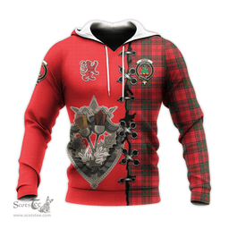 Scottish Grant Modern Clan Tartan Hoodie - Lion Rampant And Celtic Thistle Style Scottish Plaid Tartan Plaid
