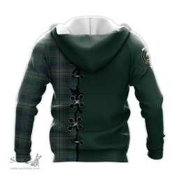 Scottish Kennedy Modern Clan Tartan Hoodie - Lion Rampant And Celtic Thistle Style Scottish Plaid Tartan Plaid