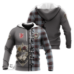 Scottish MacDonald Dress Ancient Clan Tartan Hoodie - Lion Rampant And Celtic Thistle Style Scottish Plaid Tartan Plaid