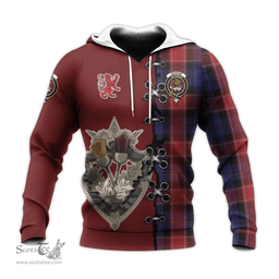 Scottish Graham of Menteith Red Clan Tartan Hoodie - Lion Rampant And Celtic Thistle Style Scottish Plaid Tartan Plaid