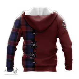 Scottish Graham of Menteith Red Clan Tartan Hoodie - Lion Rampant And Celtic Thistle Style Scottish Plaid Tartan Plaid