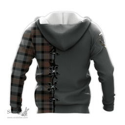Scottish Gunn Weathered Clan Tartan Hoodie - Lion Rampant And Celtic Thistle Style Scottish Plaid Tartan Plaid