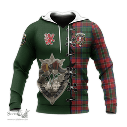 Scottish MacCulloch Clan Tartan Hoodie - Lion Rampant And Celtic Thistle Style Scottish Plaid Tartan Plaid