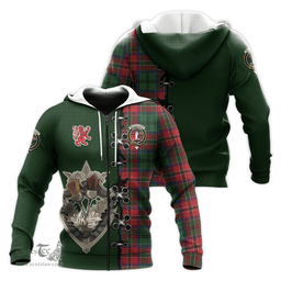 Scottish MacCulloch Clan Tartan Hoodie - Lion Rampant And Celtic Thistle Style Scottish Plaid Tartan Plaid
