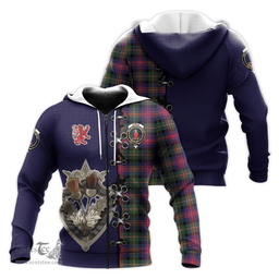 Scottish Logan Modern Clan Tartan Hoodie - Lion Rampant And Celtic Thistle Style Scottish Plaid Tartan Plaid