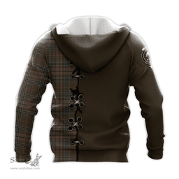 Scottish Kennedy Weathered Clan Tartan Hoodie - Lion Rampant And Celtic Thistle Style Scottish Plaid Tartan Plaid