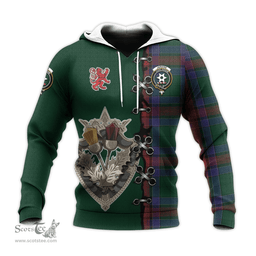 Scottish Jardine Dress Clan Tartan Hoodie - Lion Rampant And Celtic Thistle Style Scottish Plaid Tartan Plaid