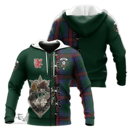 Scottish Jardine Dress Clan Tartan Hoodie - Lion Rampant And Celtic Thistle Style Scottish Plaid Tartan Plaid