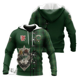 Scottish MacArthur Clan Tartan Hoodie - Lion Rampant And Celtic Thistle Style Scottish Plaid Tartan Plaid