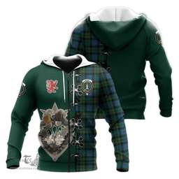 Scottish MacKay Modern Clan Tartan Hoodie - Lion Rampant And Celtic Thistle Style Scottish Plaid Tartan Plaid