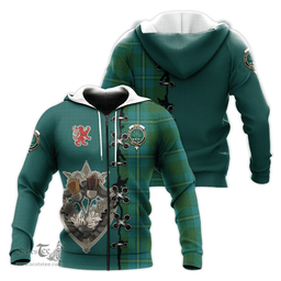 Scottish Irving of Bonshaw Clan Tartan Hoodie - Lion Rampant And Celtic Thistle Style Scottish Plaid Tartan Plaid
