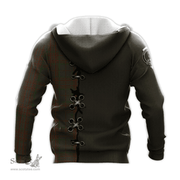 Scottish Gray Clan Tartan Hoodie - Lion Rampant And Celtic Thistle Style Scottish Plaid Tartan Plaid