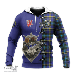 Scottish Hope Modern Clan Tartan Hoodie - Lion Rampant And Celtic Thistle Style Scottish Plaid Tartan Plaid