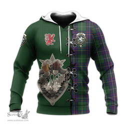 Scottish Inglis Clan Tartan Hoodie - Lion Rampant And Celtic Thistle Style Scottish Plaid Tartan Plaid