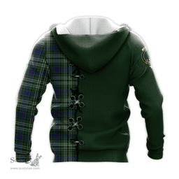 Scottish Learmonth Clan Tartan Hoodie - Lion Rampant And Celtic Thistle Style Scottish Plaid Tartan Plaid